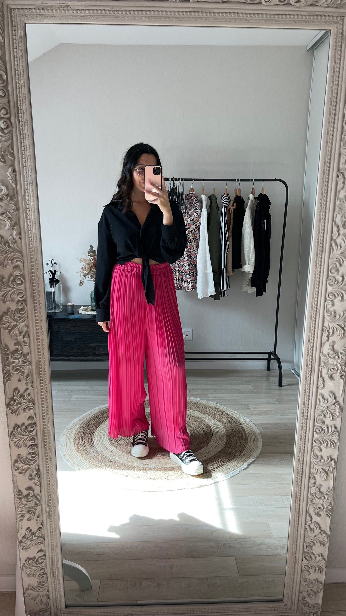 Pantalon fluide rose