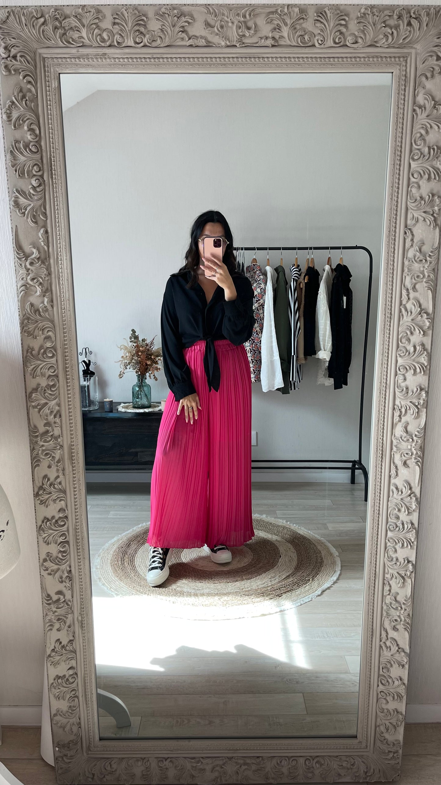 Pantalon fluide rose