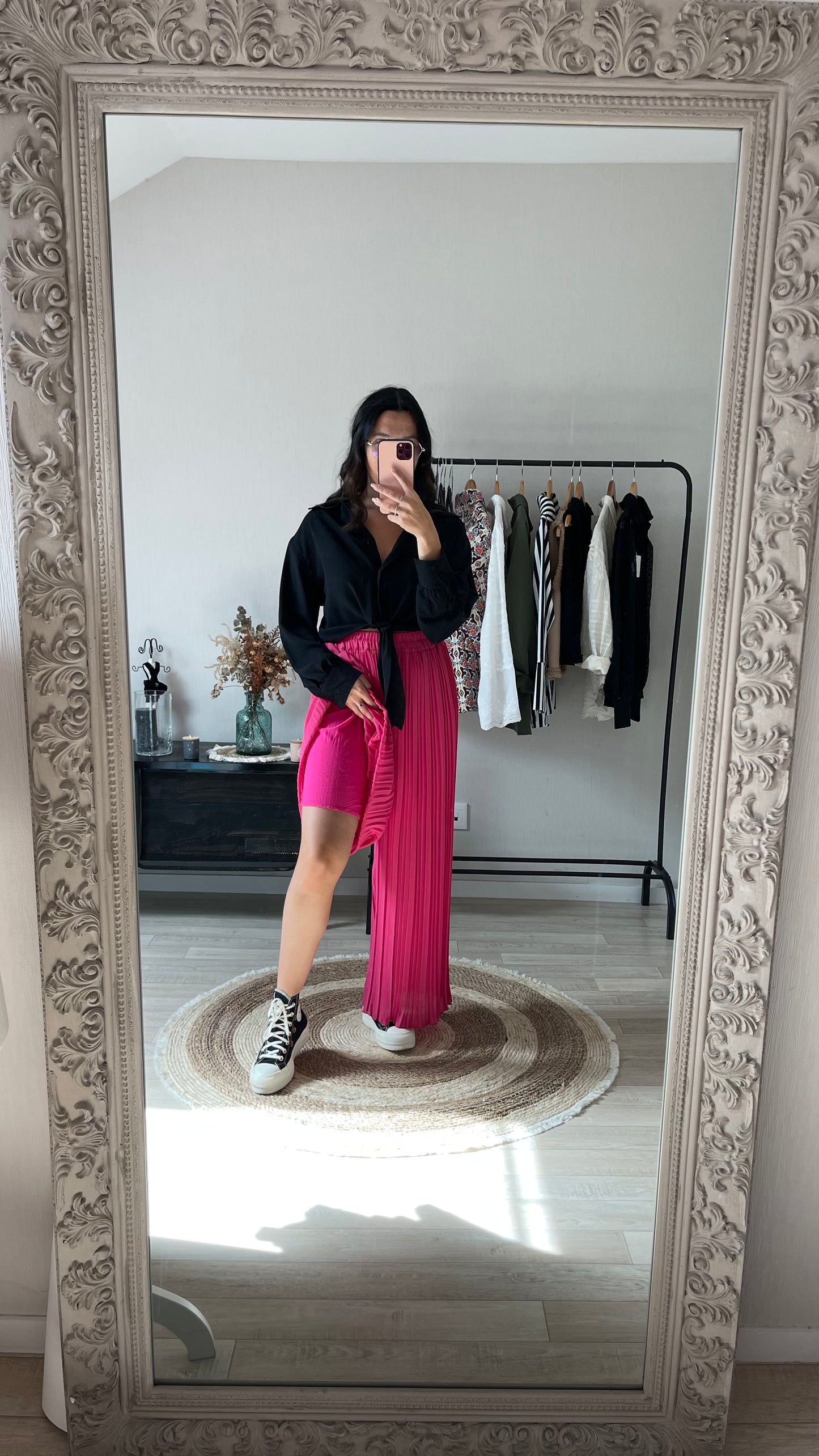 Pantalon fluide rose