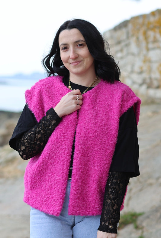 Veste sans manches Alma rose