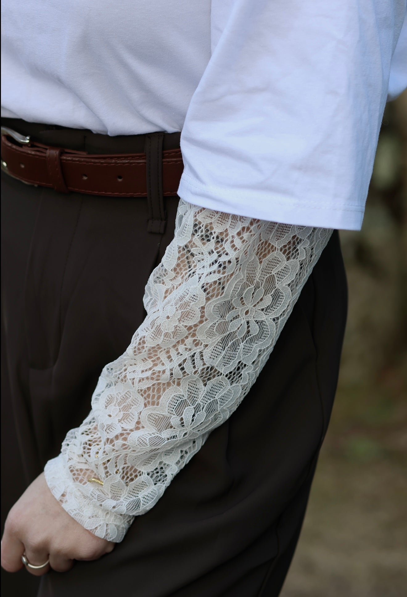 T-shirt dentelle Astrid blanc