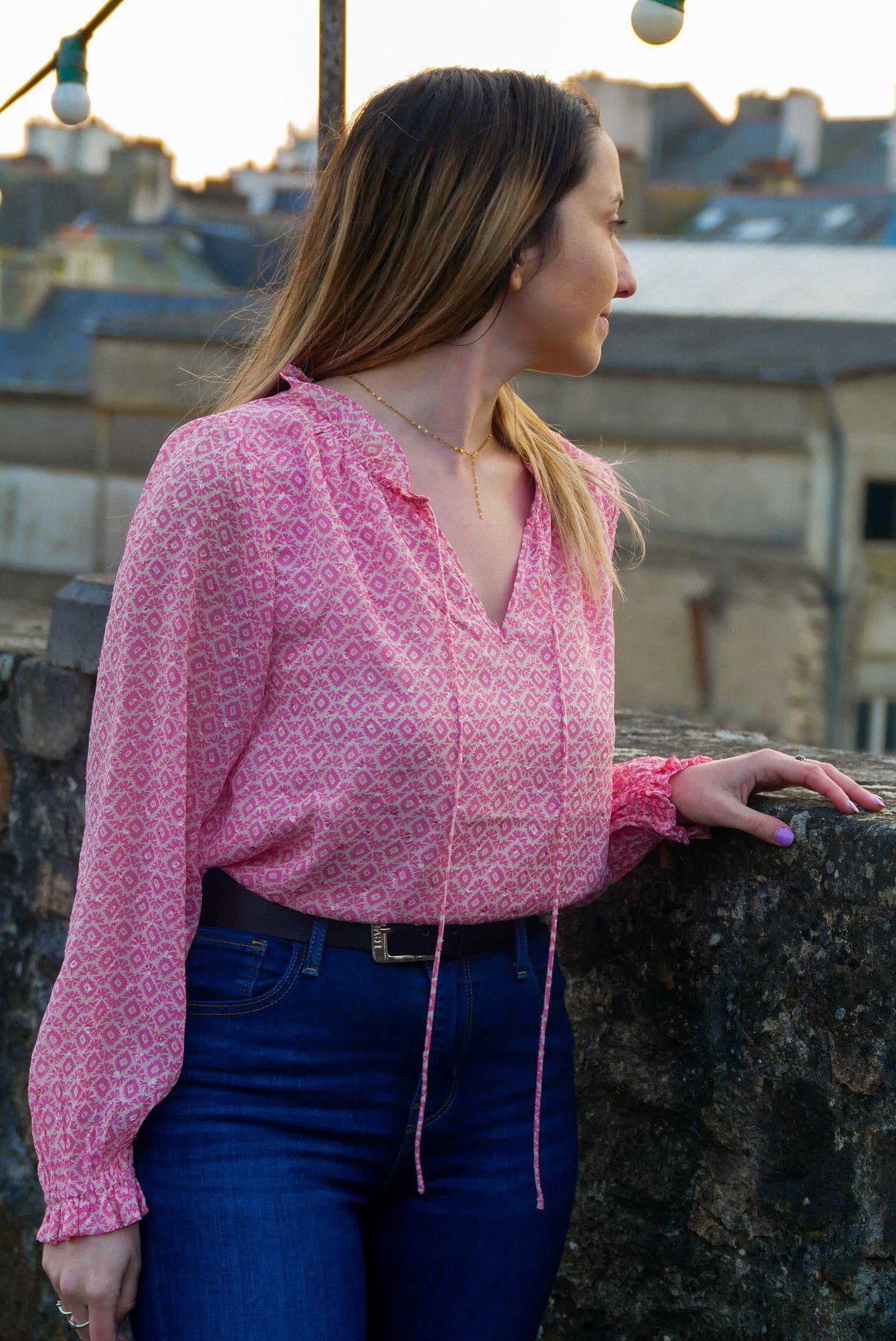 Blouse rose Delphine