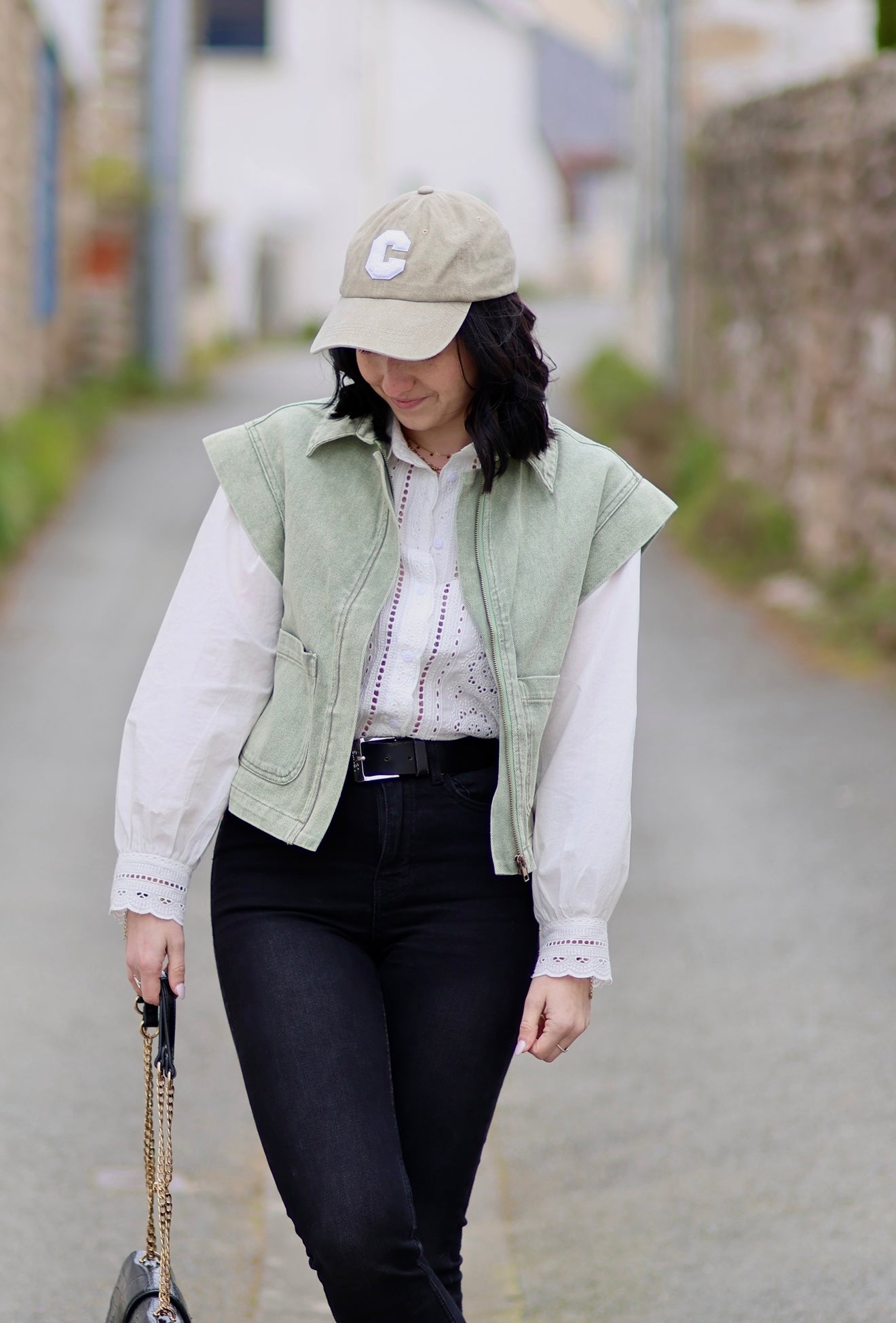 Veste kaki sans manches Alba