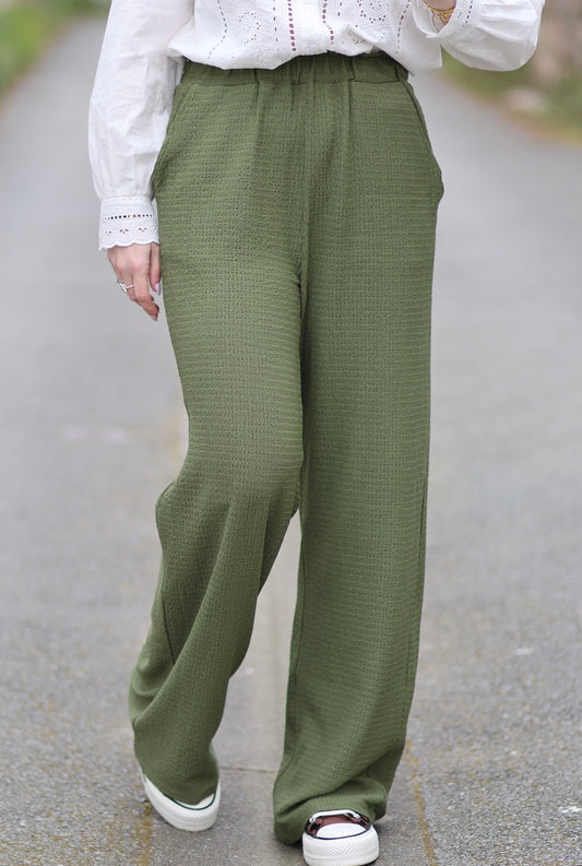 Pantalon fluide kaki Alice