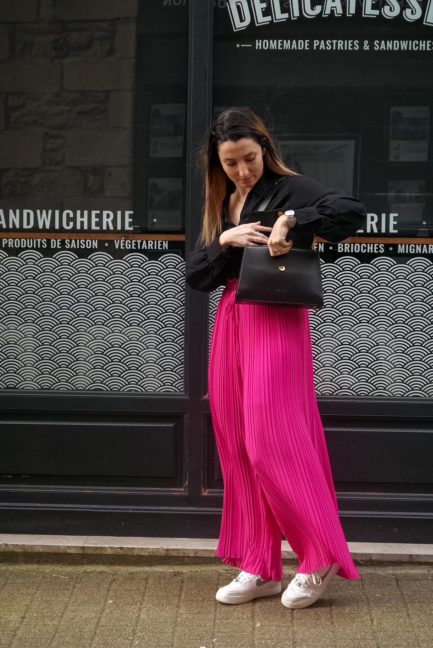 Pantalon fluide rose