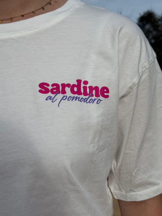 T-shirt Sardine blanc
