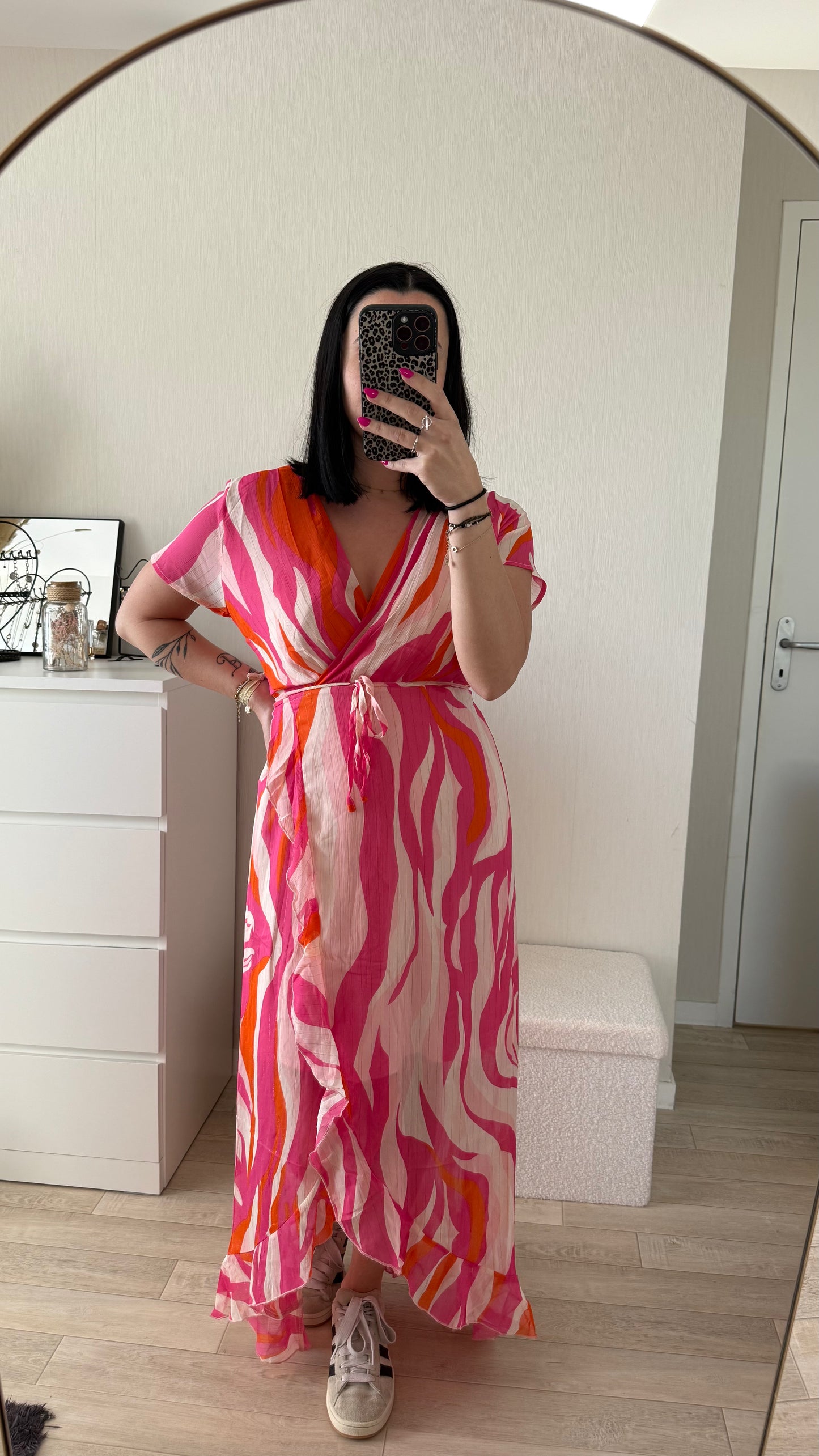 Robe longue cache coeur