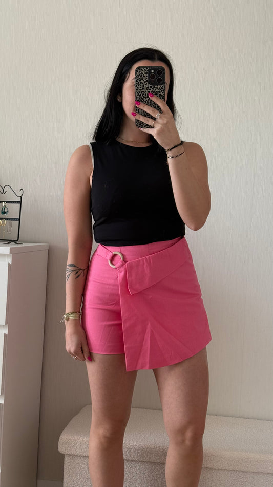 Jupe short rose