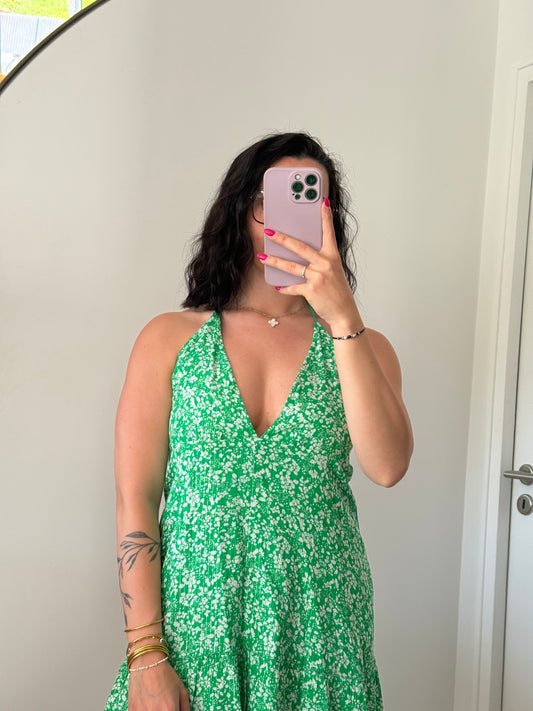 Robe verte brillante