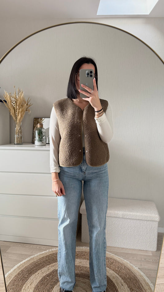 Gilet kaki sans manches