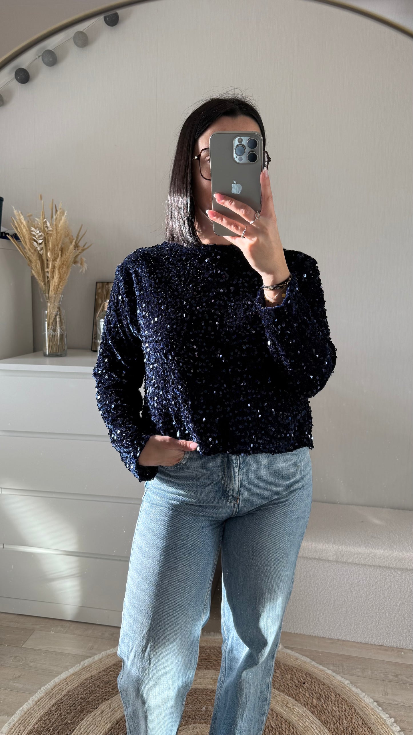 Blouse à paillettes