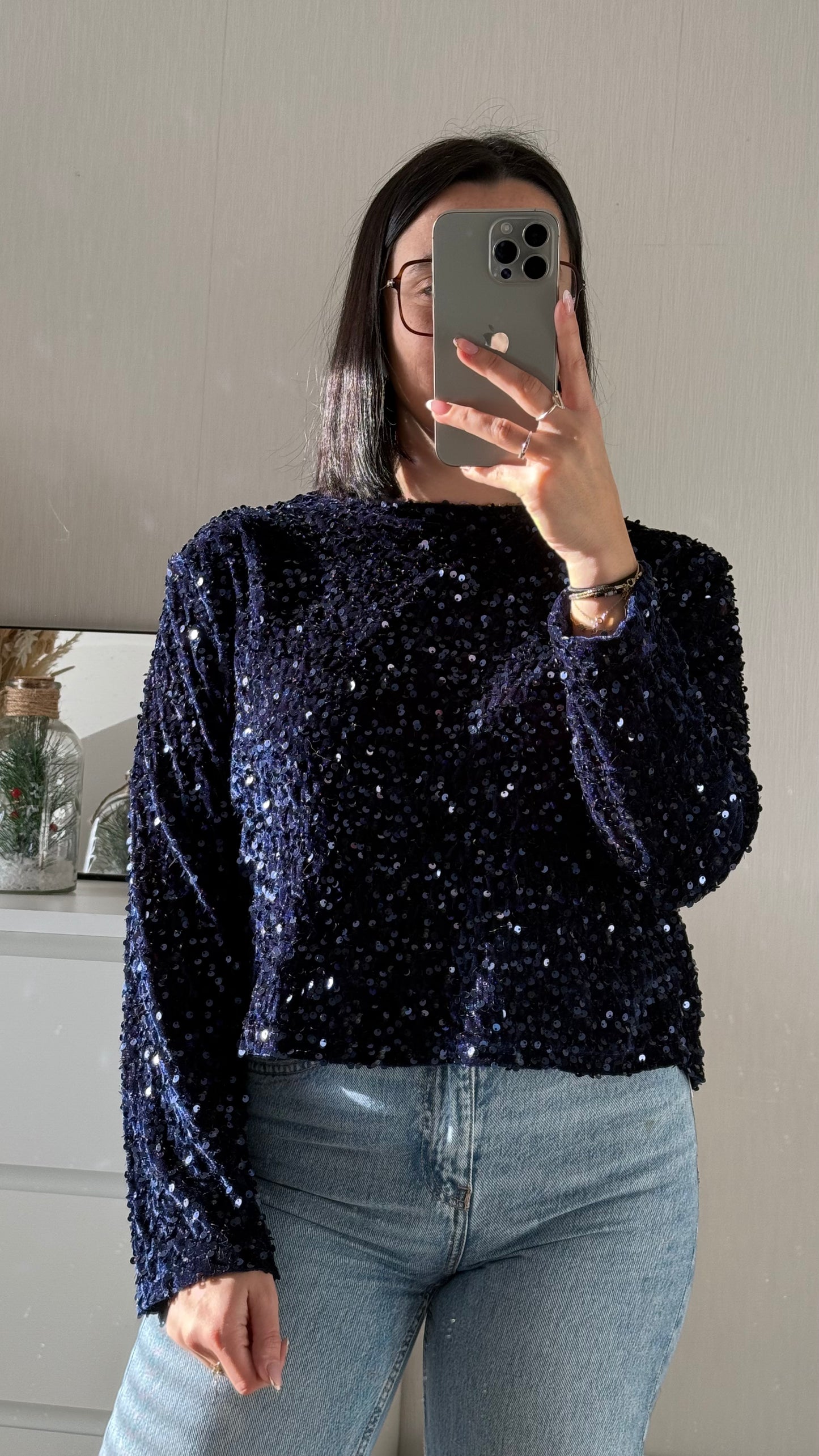 Blouse à paillettes