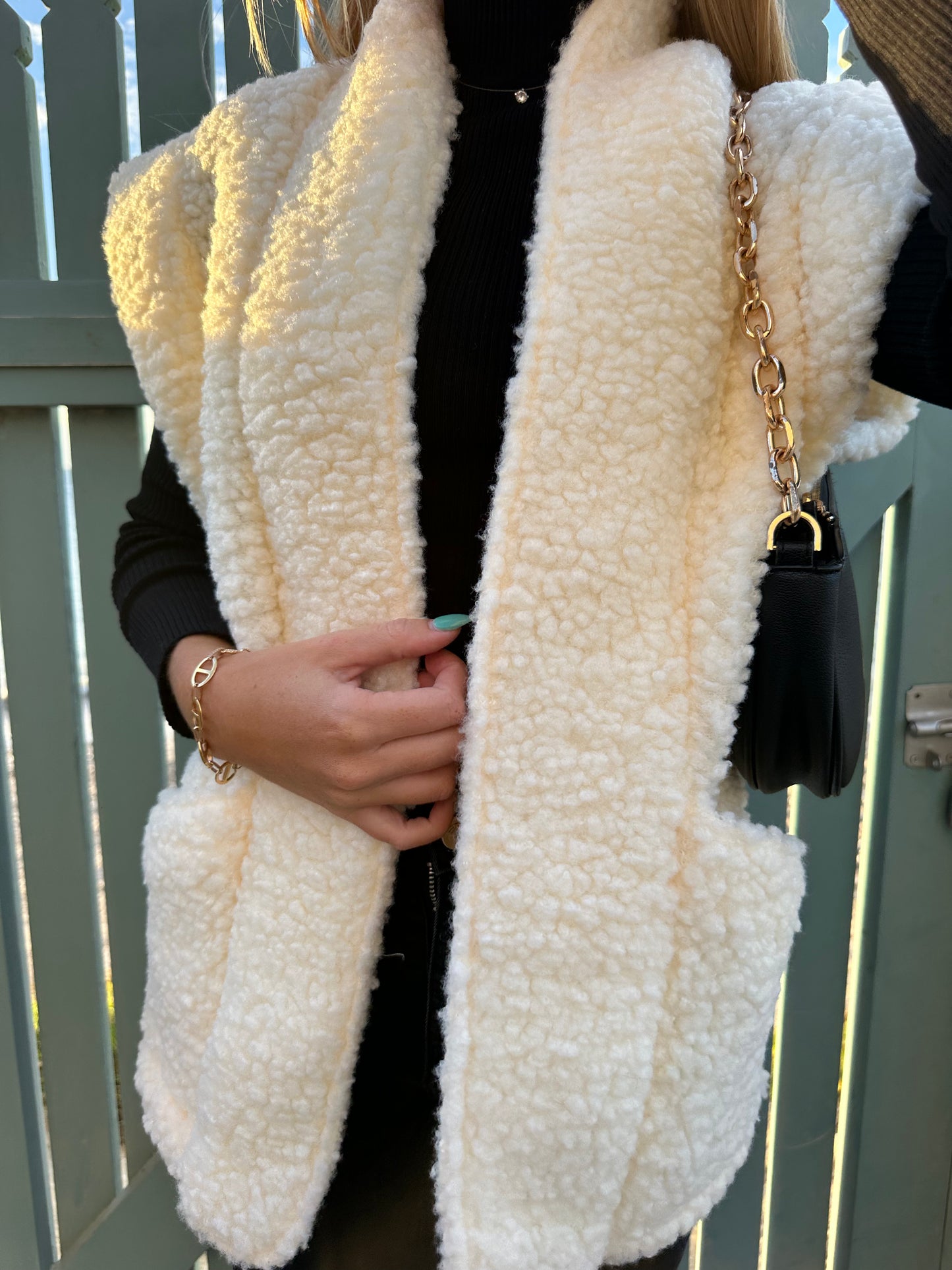 Veste sans manches Kamilia blanche