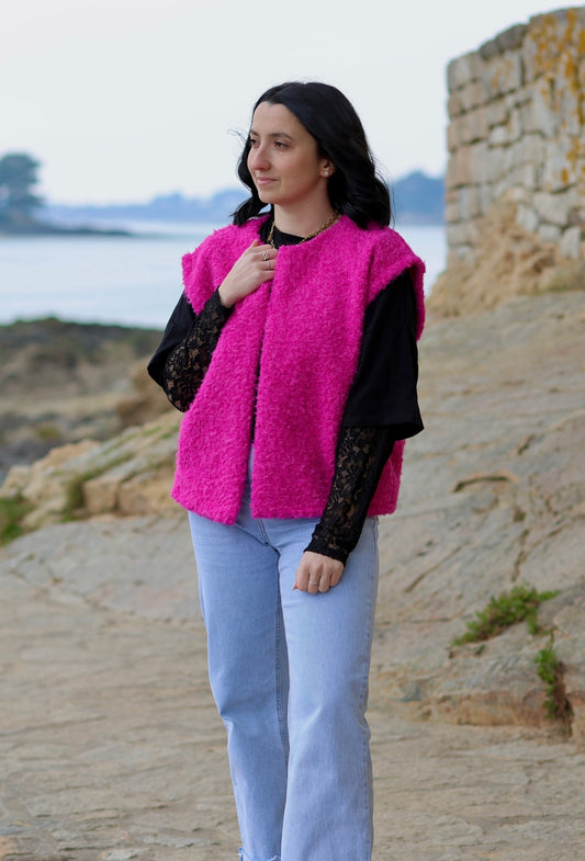 Veste sans manches Alma rose