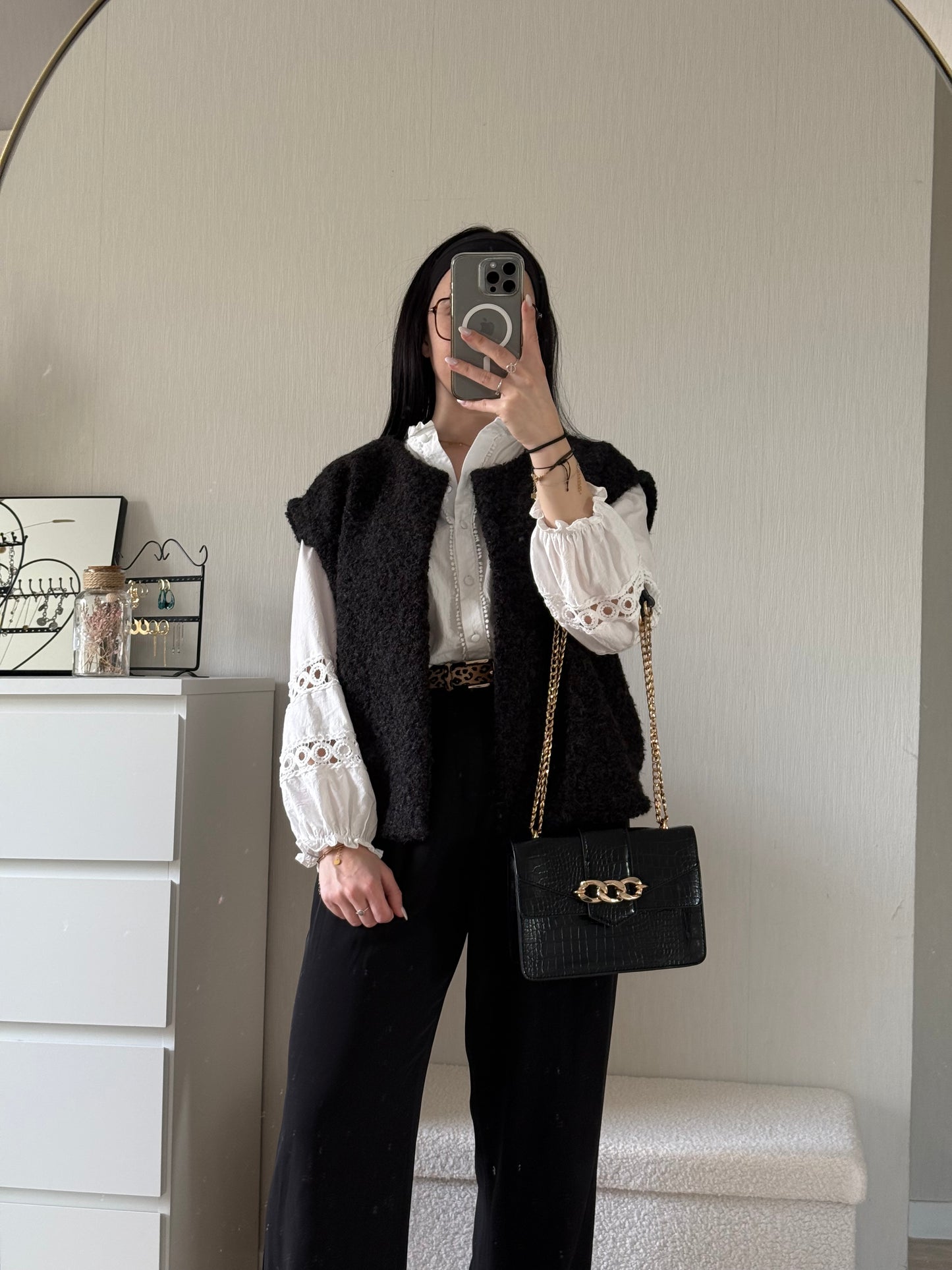 Veste sans manches noire