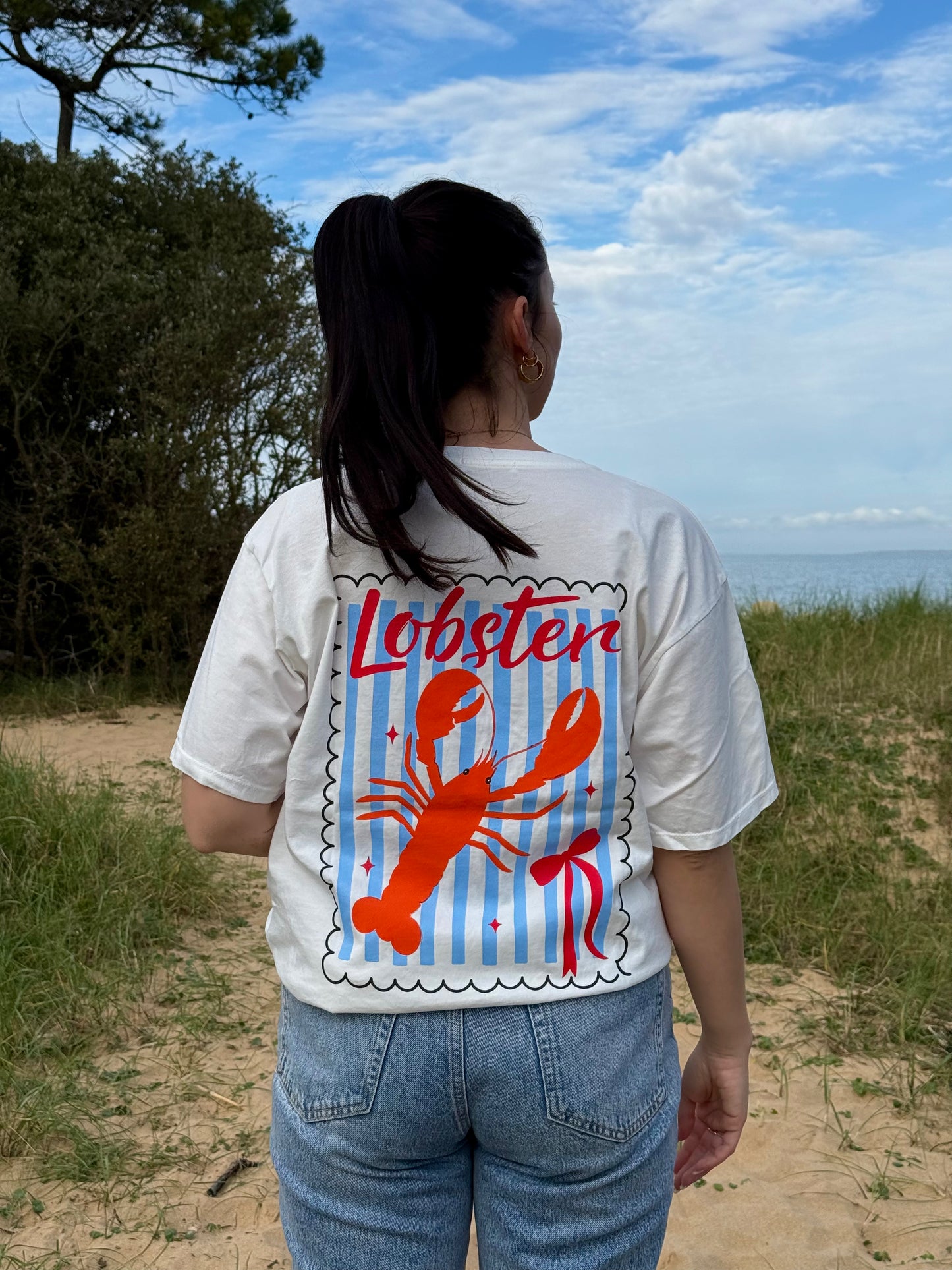 T-shirt Lobster blanc