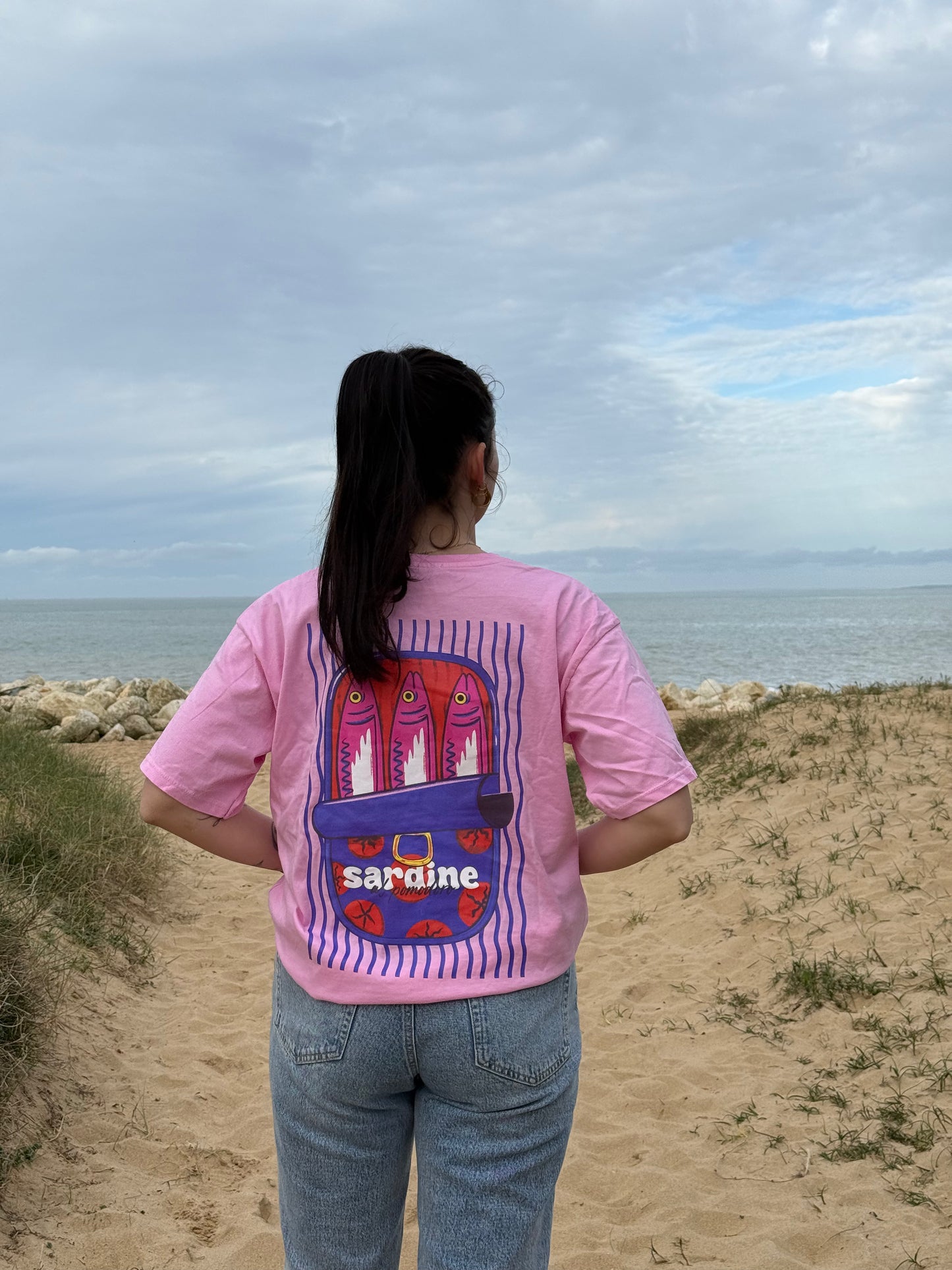 T-shirt Sardine rose
