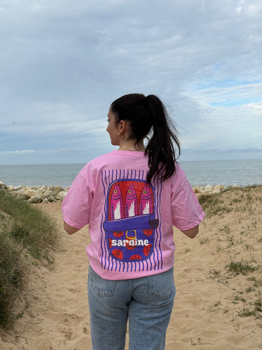T-shirt Sardine rose