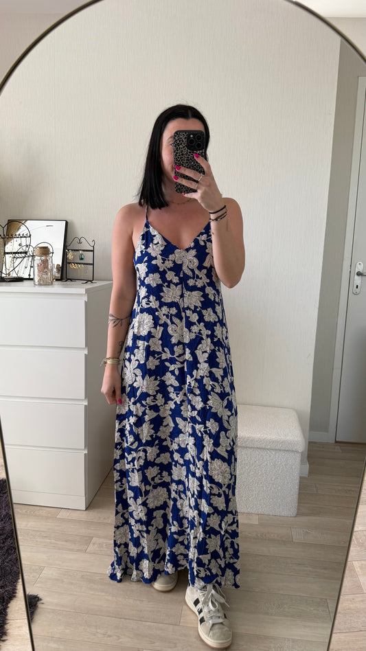 Robe longue bleue