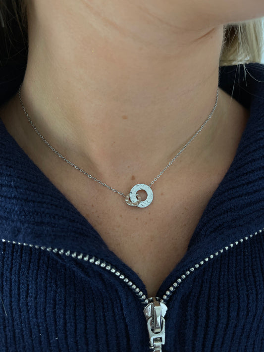 Collier rond argenté Astrid