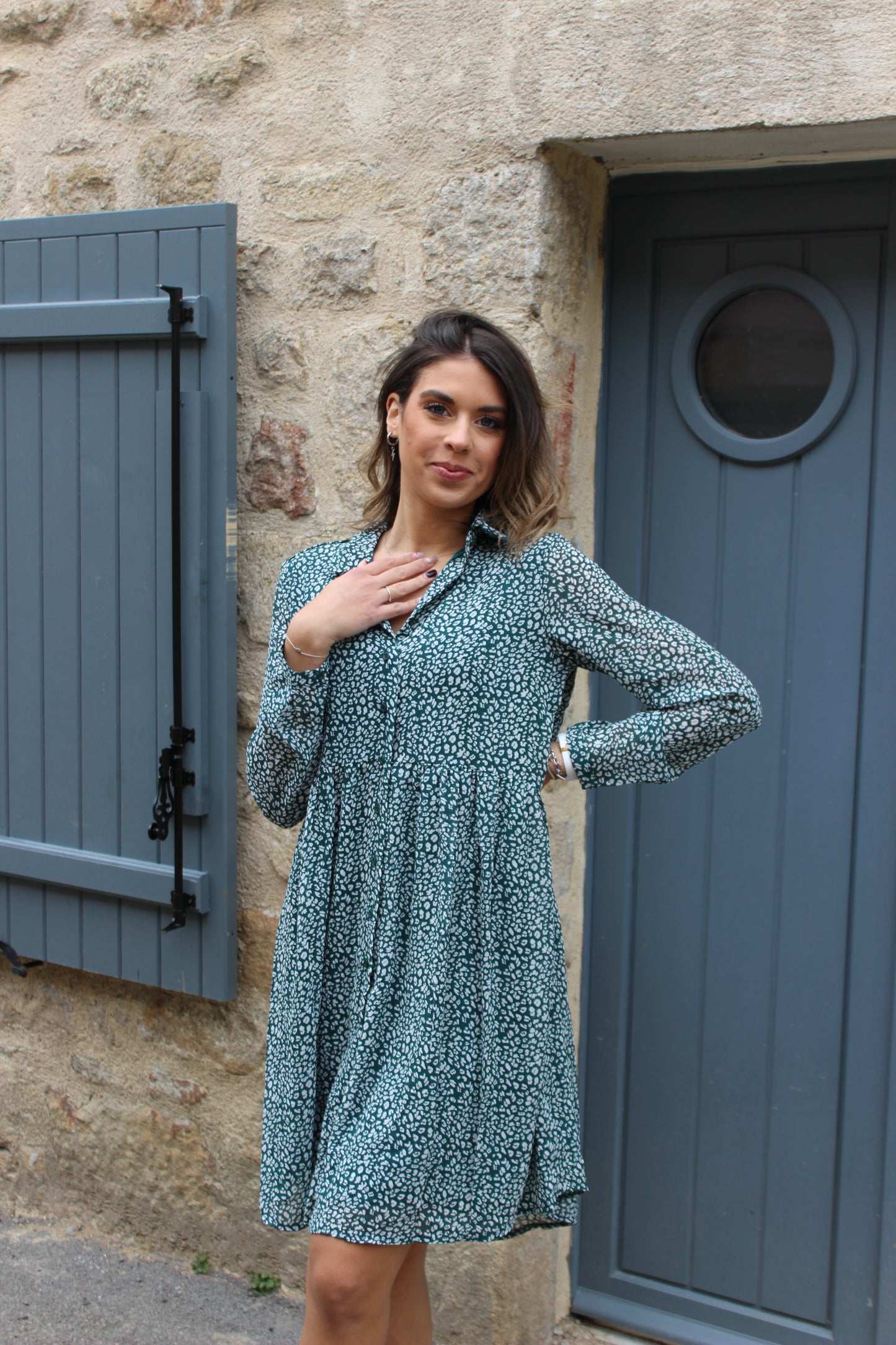 Robe verte Camille